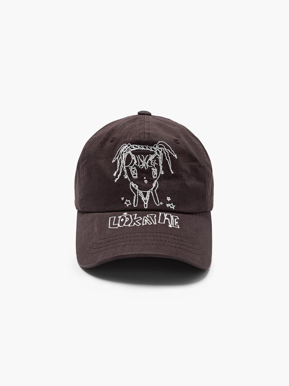 LOOK AT ME WASHED BALLCAP_chocolate