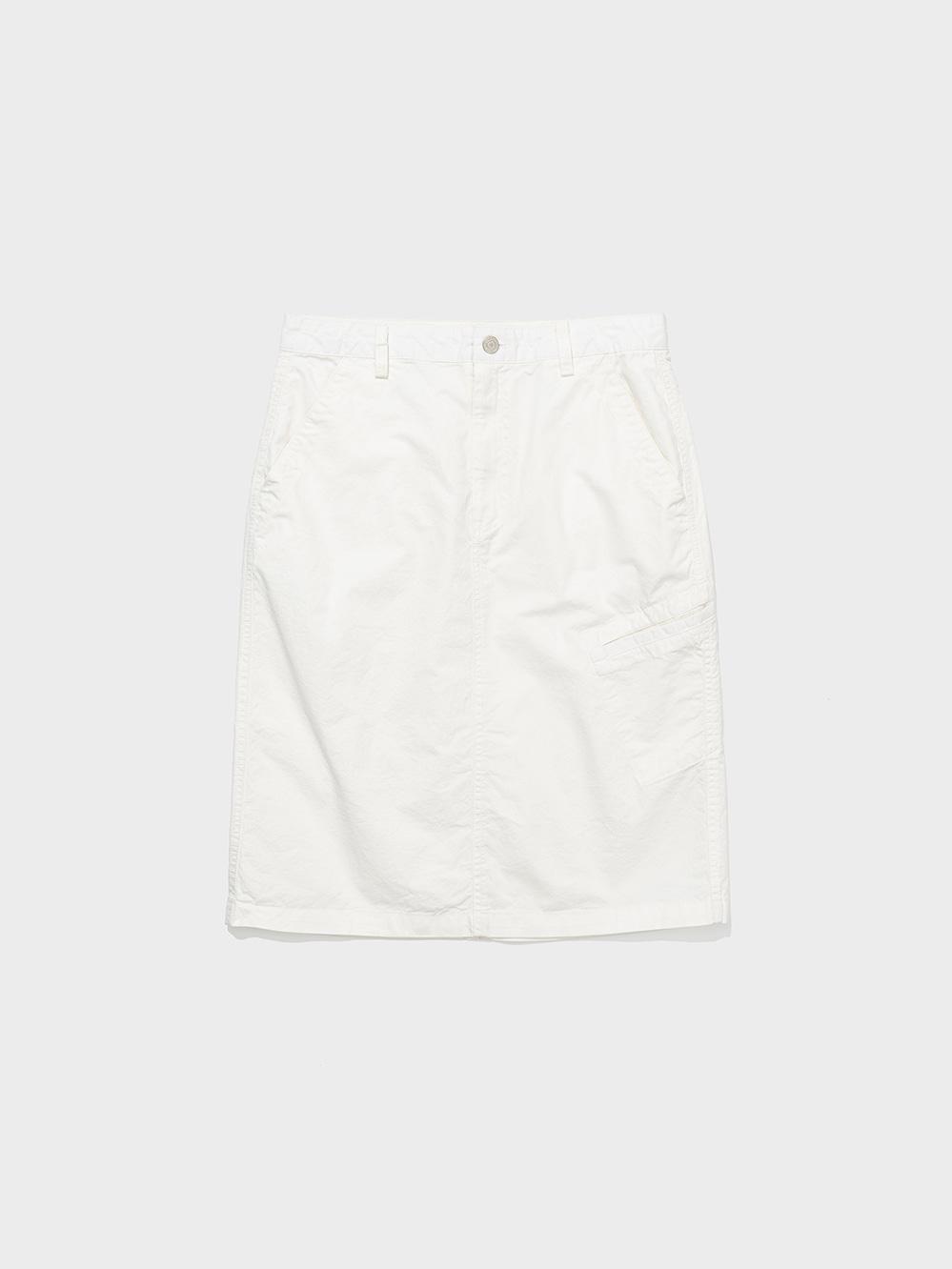 [3/17 예약배송] Washed Cotton Pocket Skirt_White