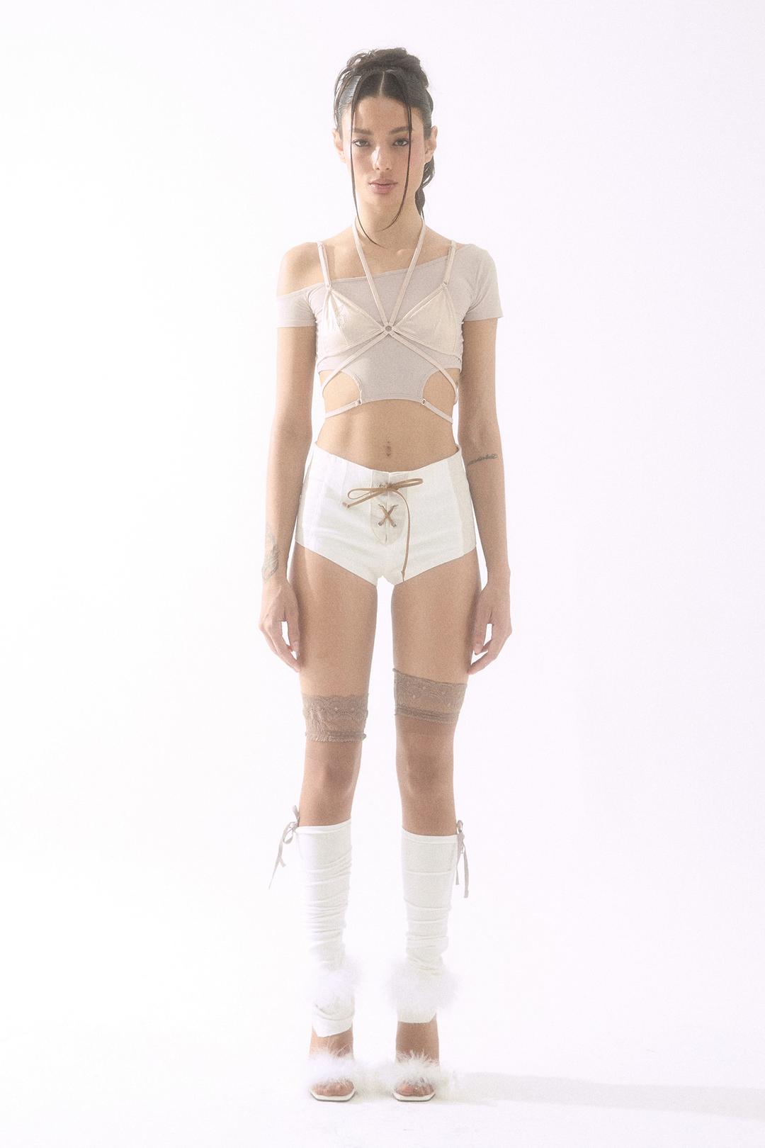 Layered Strap Bra Top Sand