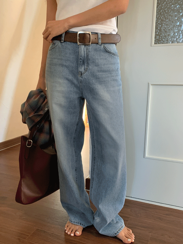 나이니 [재입고!!/핏대박/소장템/인기✨] 스탠다드 데님 와이드팬츠