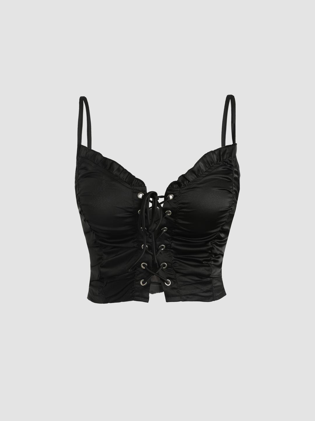 Lace Up Cami Top