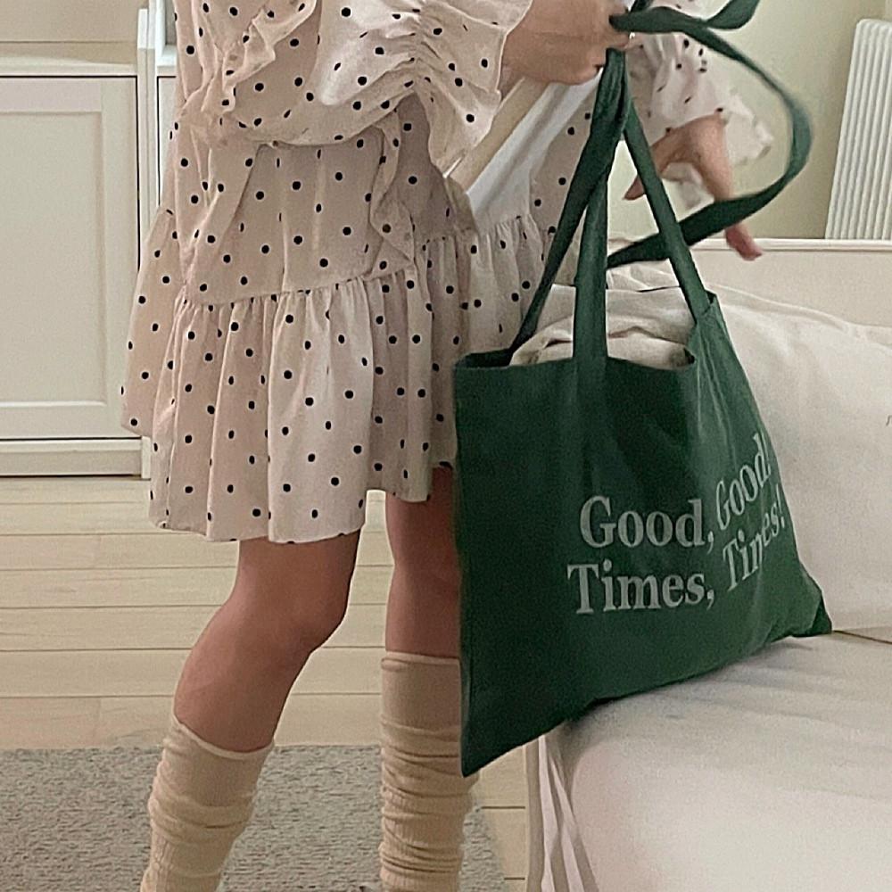 네추럴 레터링 에코백 곱창백 대학생 직장인 데일리 보부상가방