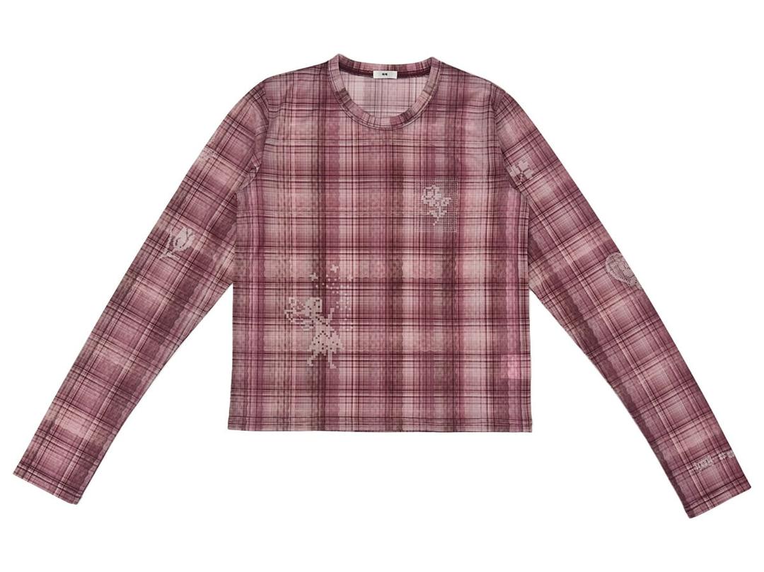 ALMOND LACE JERSEY TOP