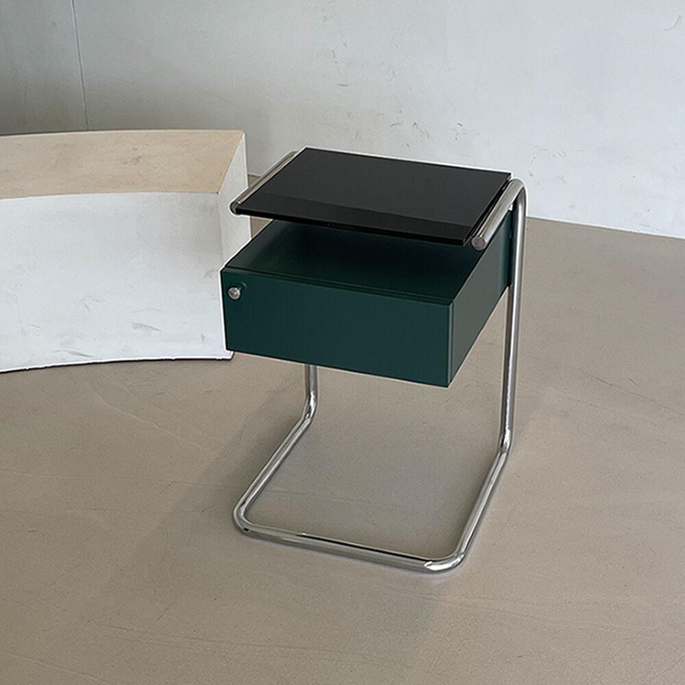 VOO bed side table / dark green