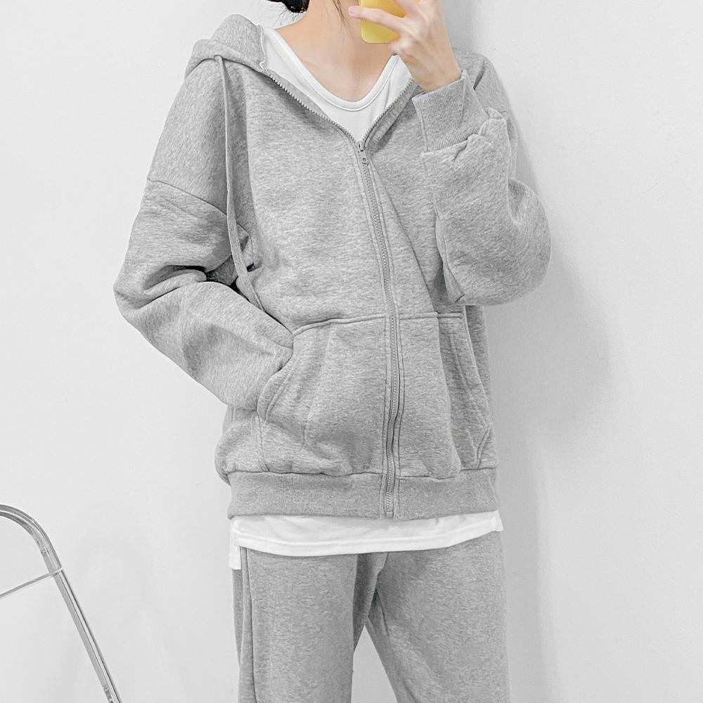 언니가간다 [무료배송][당일발송]기모빵빵 후드집업 - 기모후드집업 자켓 아우터 후드티 오버핏 점퍼