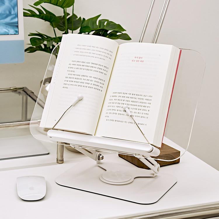 바림 360도 클리어 회전 각도 높이조절 멀티 거치대 독서대 북스탠드
