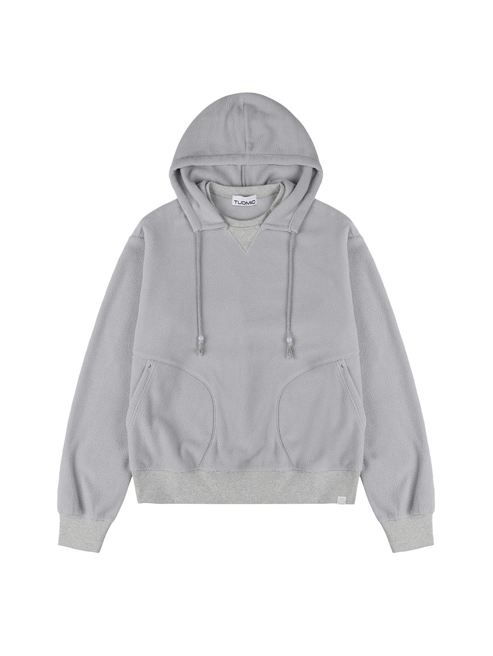 [10/02 예약 배송] OVERSIZED FLEECE HOODIE [LIGHT GREY]