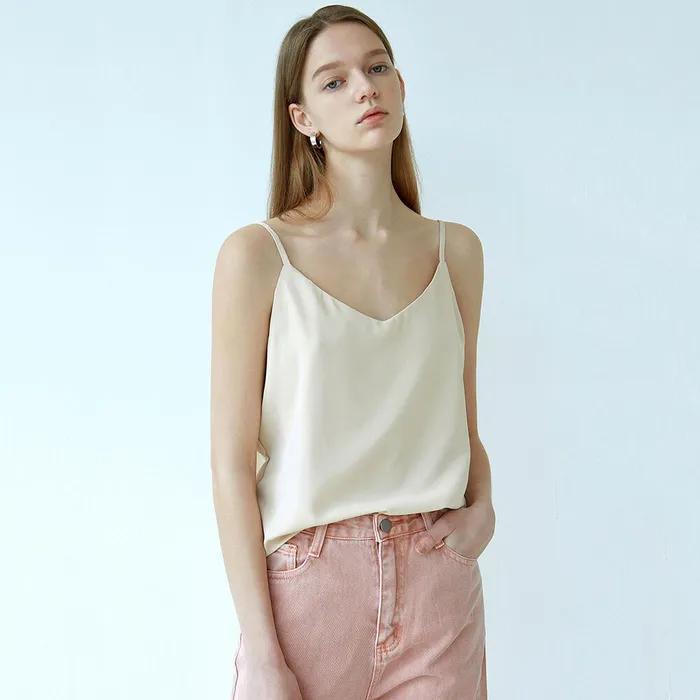 [5th] MATT SATIN SLEEVELESS_BEIGE