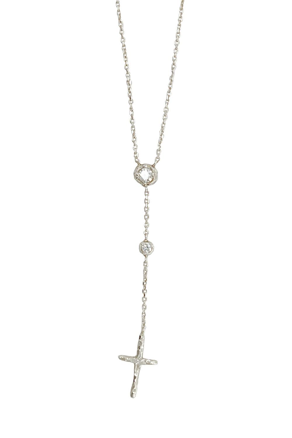 SOFT STONE CROSS NECKLACE