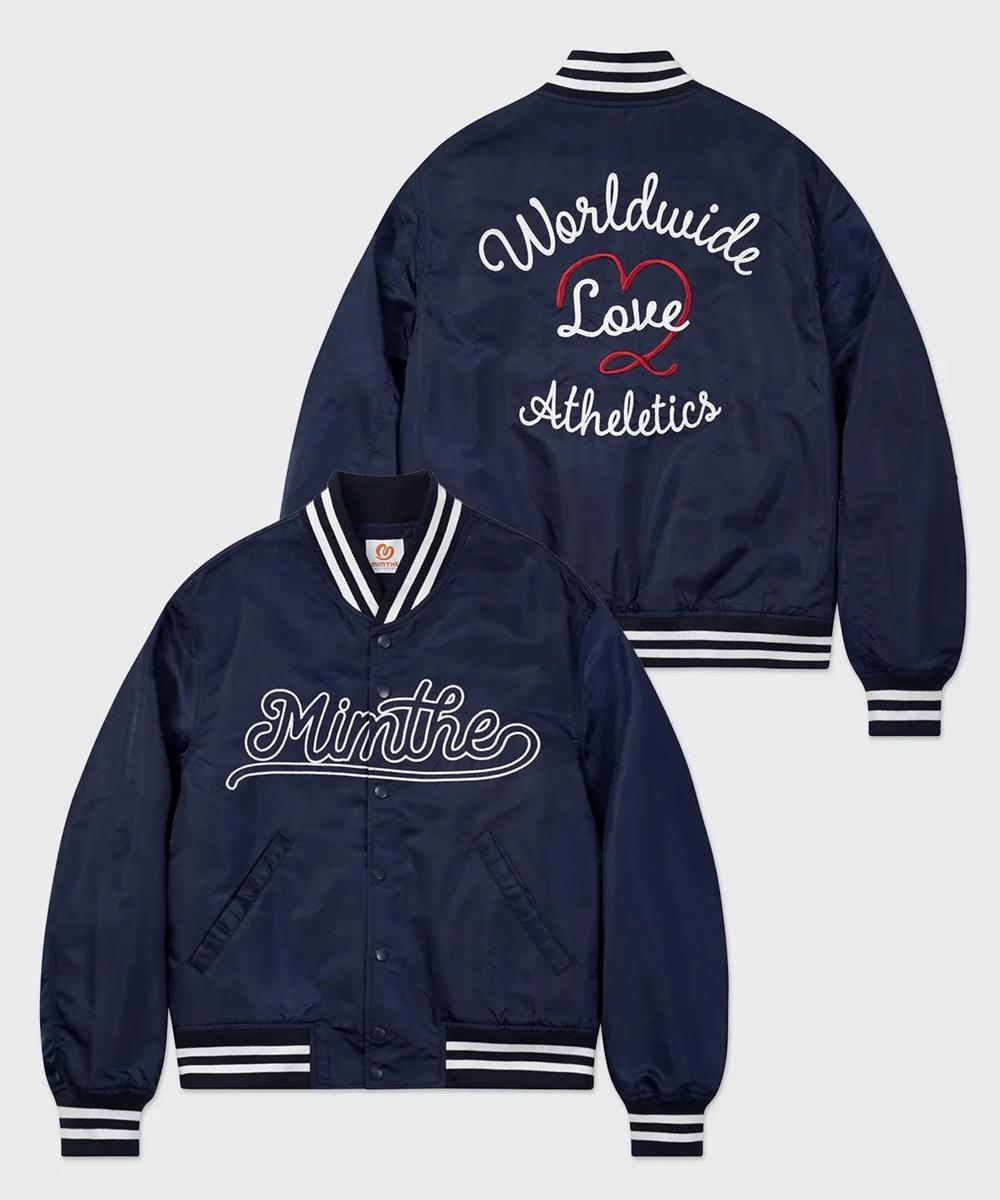 밈더워드로브 월드 와이드 스타디움 자켓_네이비