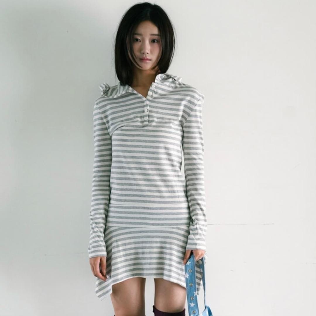 인앤양인하모니 후디 드레스 스트라이프 | 후루츠패밀리