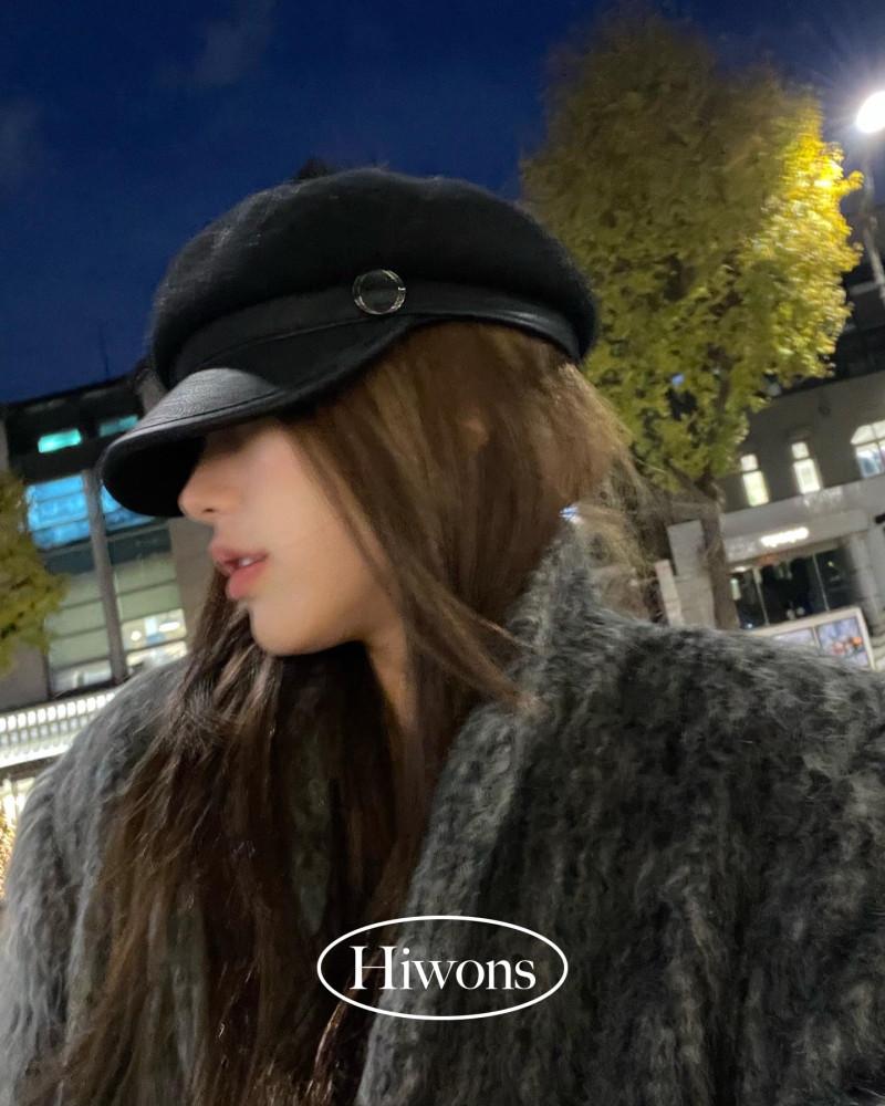 [블랙당일배송]여성 겨울 울 레더 마도로스 캡 3color