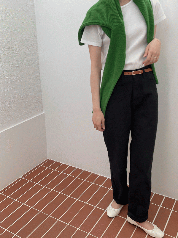 베이 와이드 코튼팬츠 2color