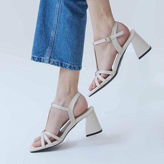 [★아이들 슈화 착용]스퀘어 토 멀티 샌들 412324006 (7cm/3colors)