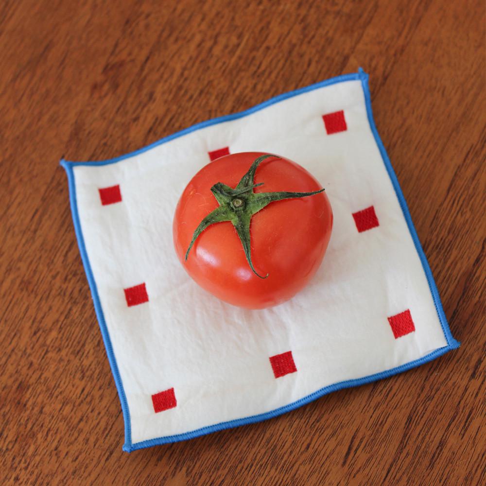 폭신 누빔 레드스퀘어 티코스터