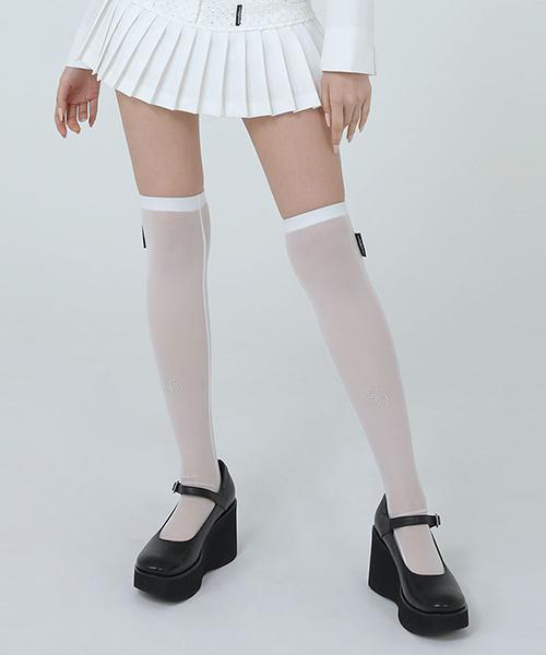 BIZ KNEE SOCKS(WHITE)