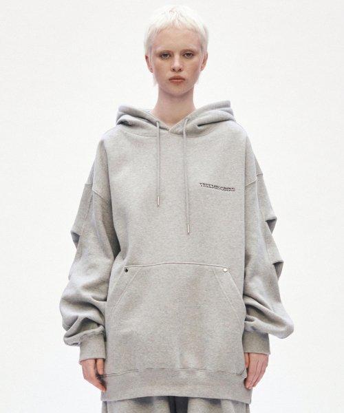 트리밍버드(TREEMINGBIRD)  Rivet Sweat Set-up Hoodie [ Gray ] - 사이즈 & 후기 | 무신사