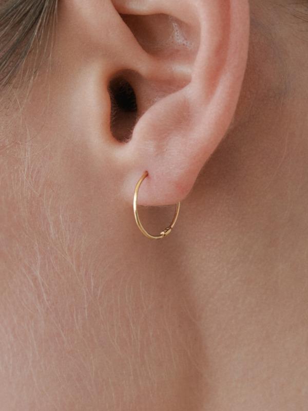 14k Slim ring earring(2size)