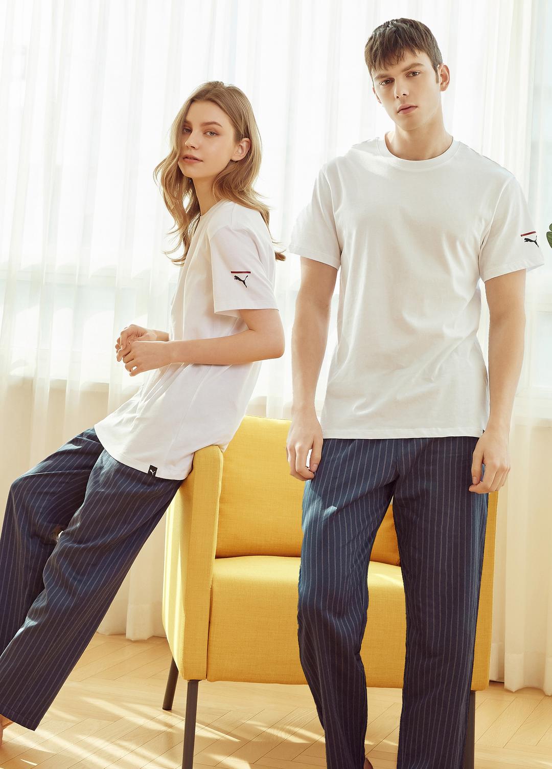 푸마 바디웨어 혼성 라운지 웨어 팬츠 (네이비)