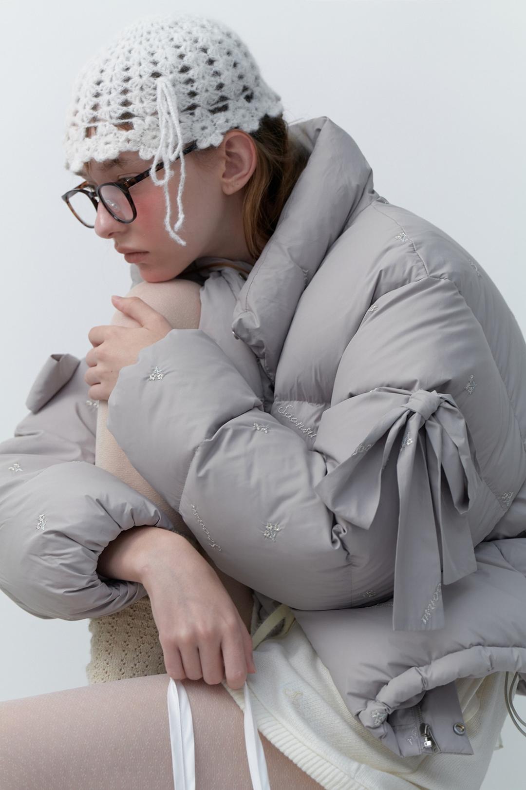 Silvery Down Puffer (Light Grey)