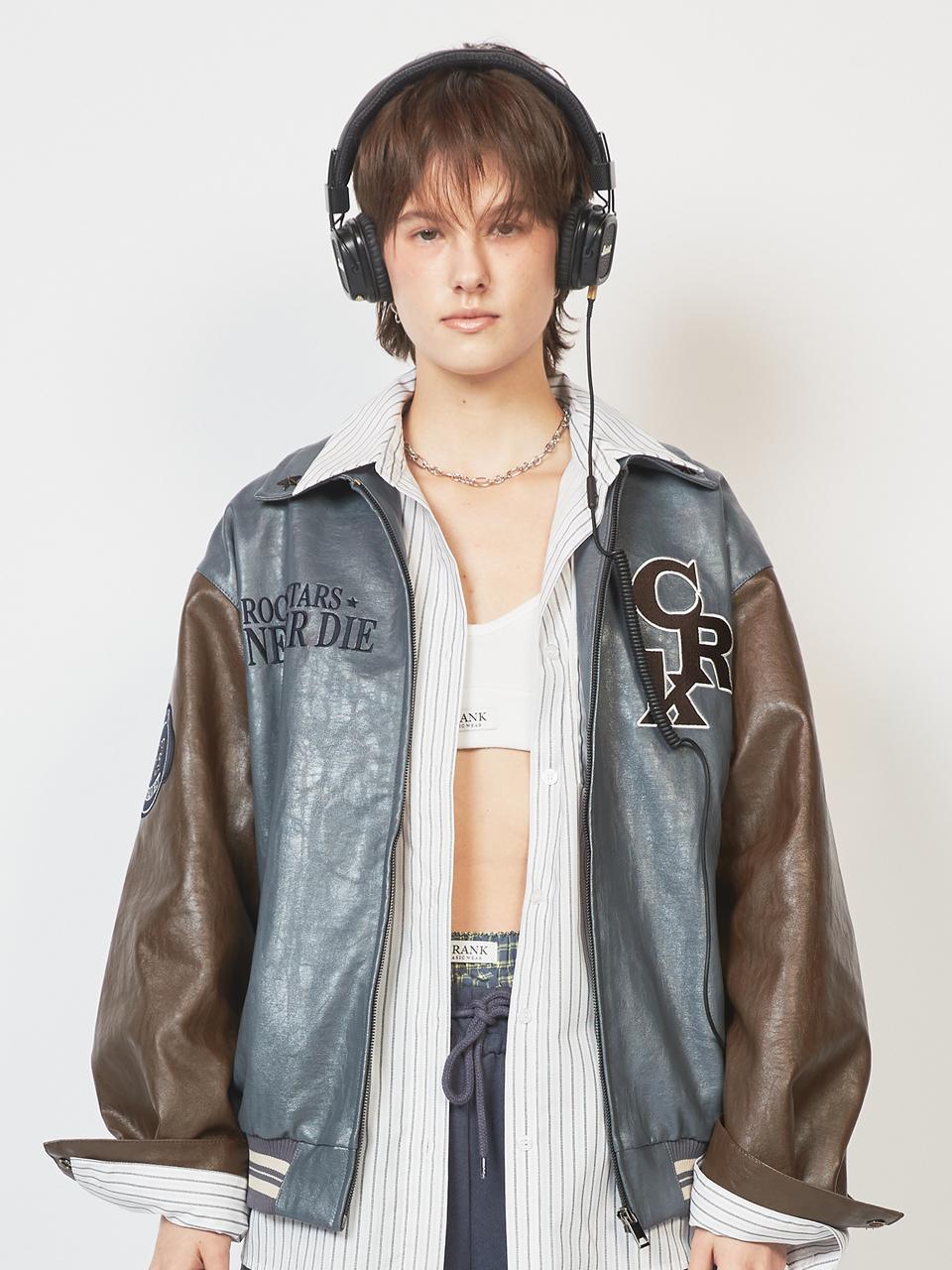 OVERSIZE STADIUM JACKET_BL