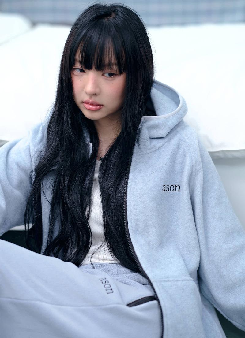 FLEECE ZIP-UP / LIGHT-BLUE