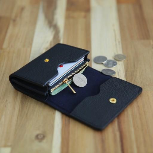 크롬 블랙 투포켓 지퍼지갑