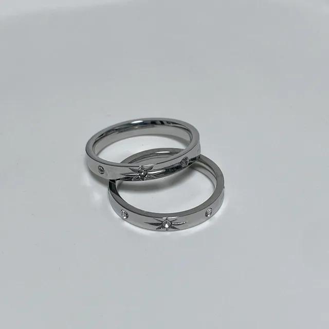 써지컬스틸 큐빅 스파클 민자 카빙 반지 오김