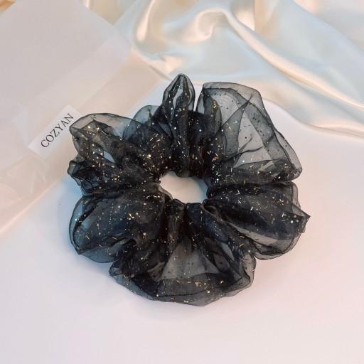 샴페인 펄 오간자 헤어곱창 스크런치 3color