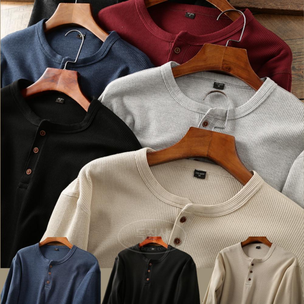 [독집사] 골지 헨리넥 스웻 긴팔 반팔 티셔츠 6color