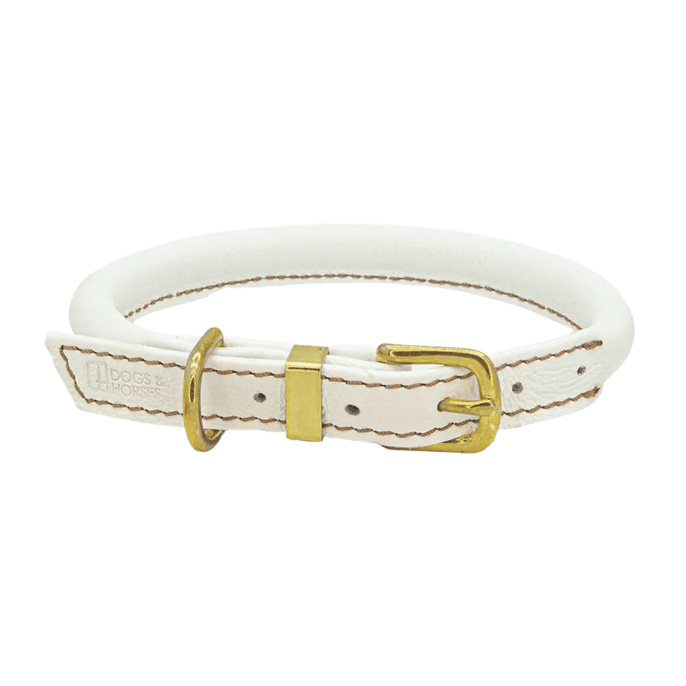 Rolled Leather Dog Collar