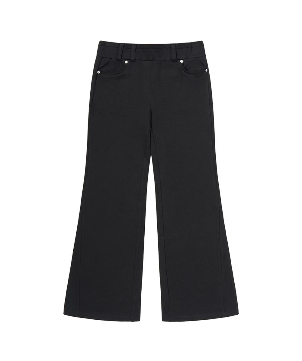 BOOTS CUT SWEAT PANTS (BLACK)