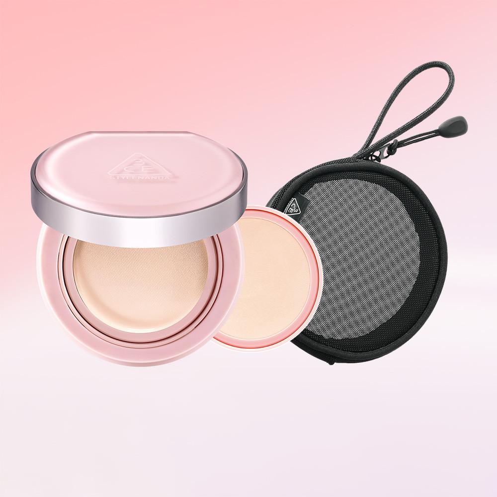 3CE 핏팅 메쉬 쿠션 (본품11g+리필11g, SPF40, PA+++) (+메쉬 라운드 파우치) (도착보장)