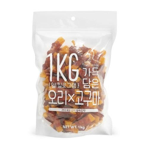 슈퍼츄 일킬로그램 가득 담은 강아지 육포 1kg, 오리가슴살 + 고구..., 1개