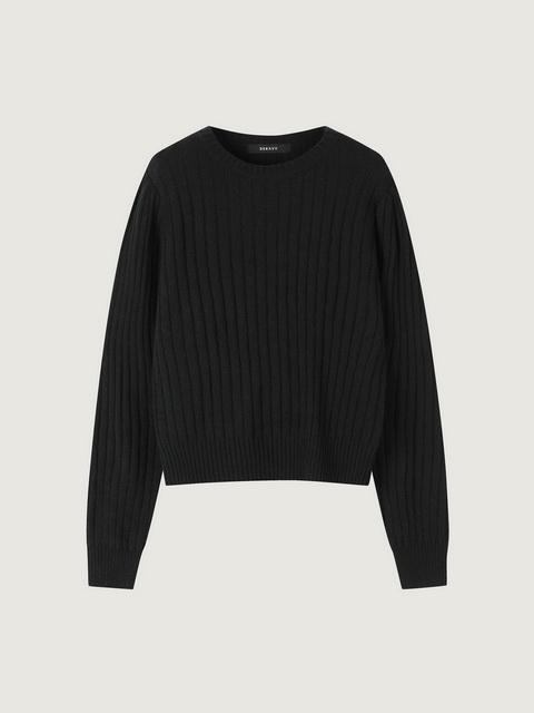 골조직 루즈핏 풀오버 니트_K244KSK224