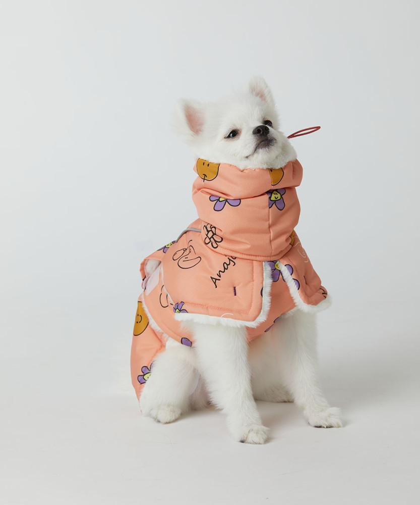 아나조이 소형견 중형견 대형견 겨울옷 극세사 벨크로 강아지패딩 s