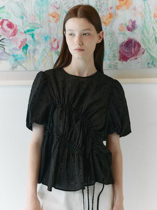 [단독] String Point Balloon Sleeve Blouse VC2533BL420M