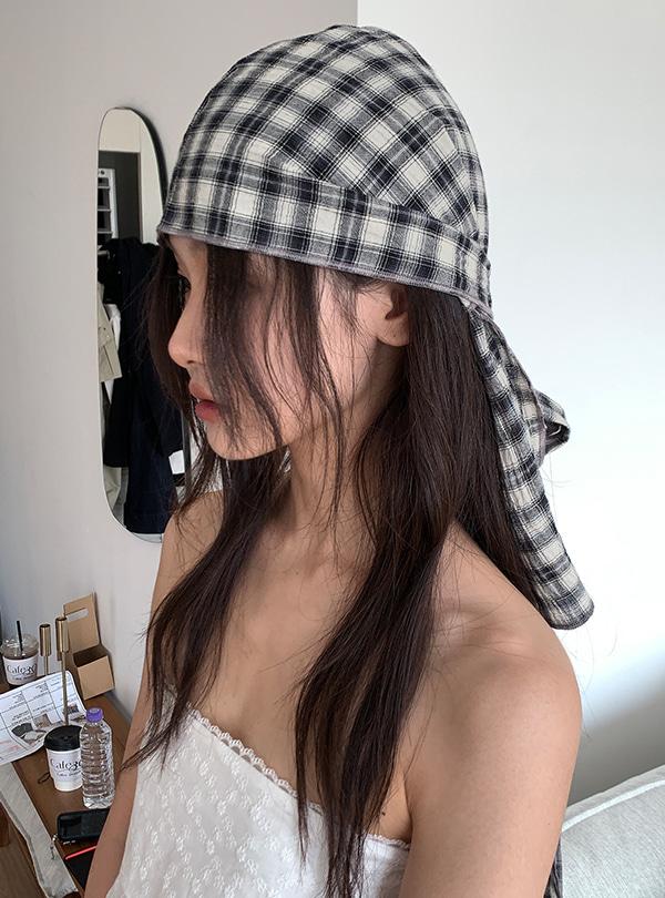 CHECK HAIR SCARF (2C)