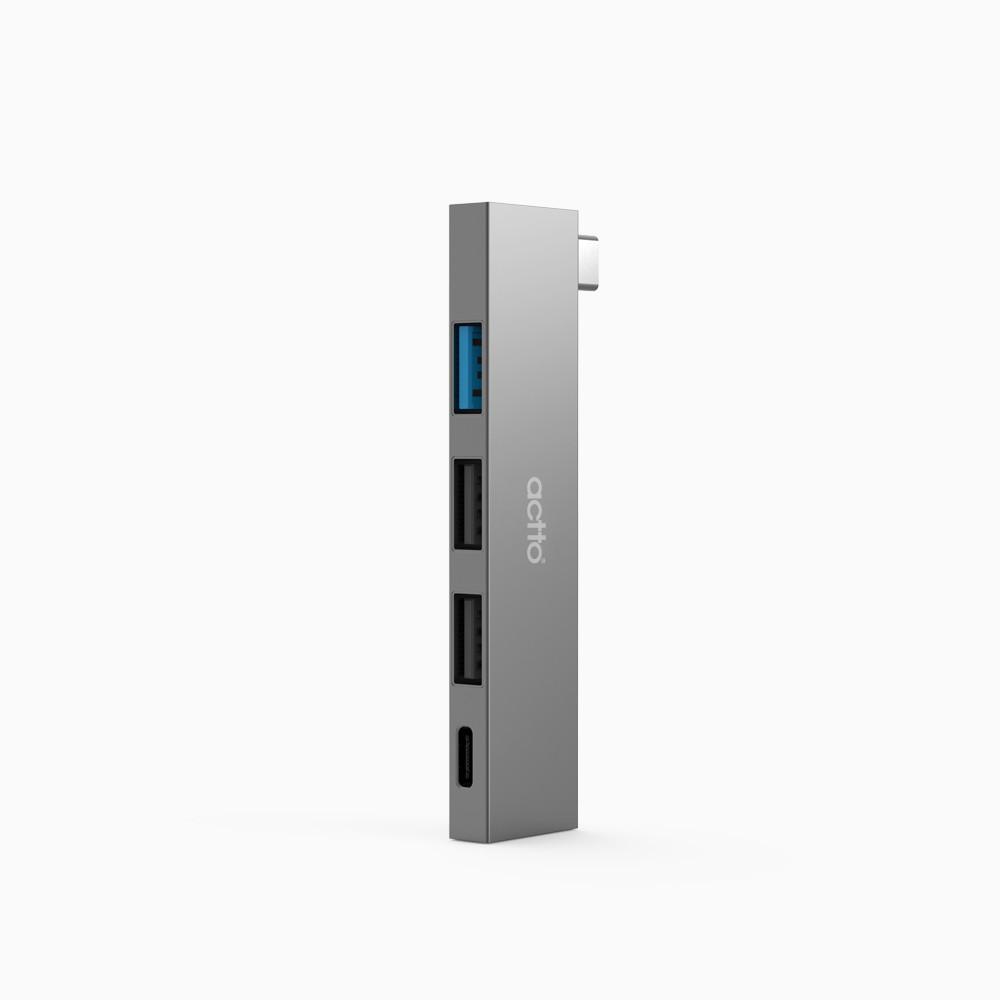 C타입 USB 3.2 2.0 4포트 일체형 멀티허브 HUB-43