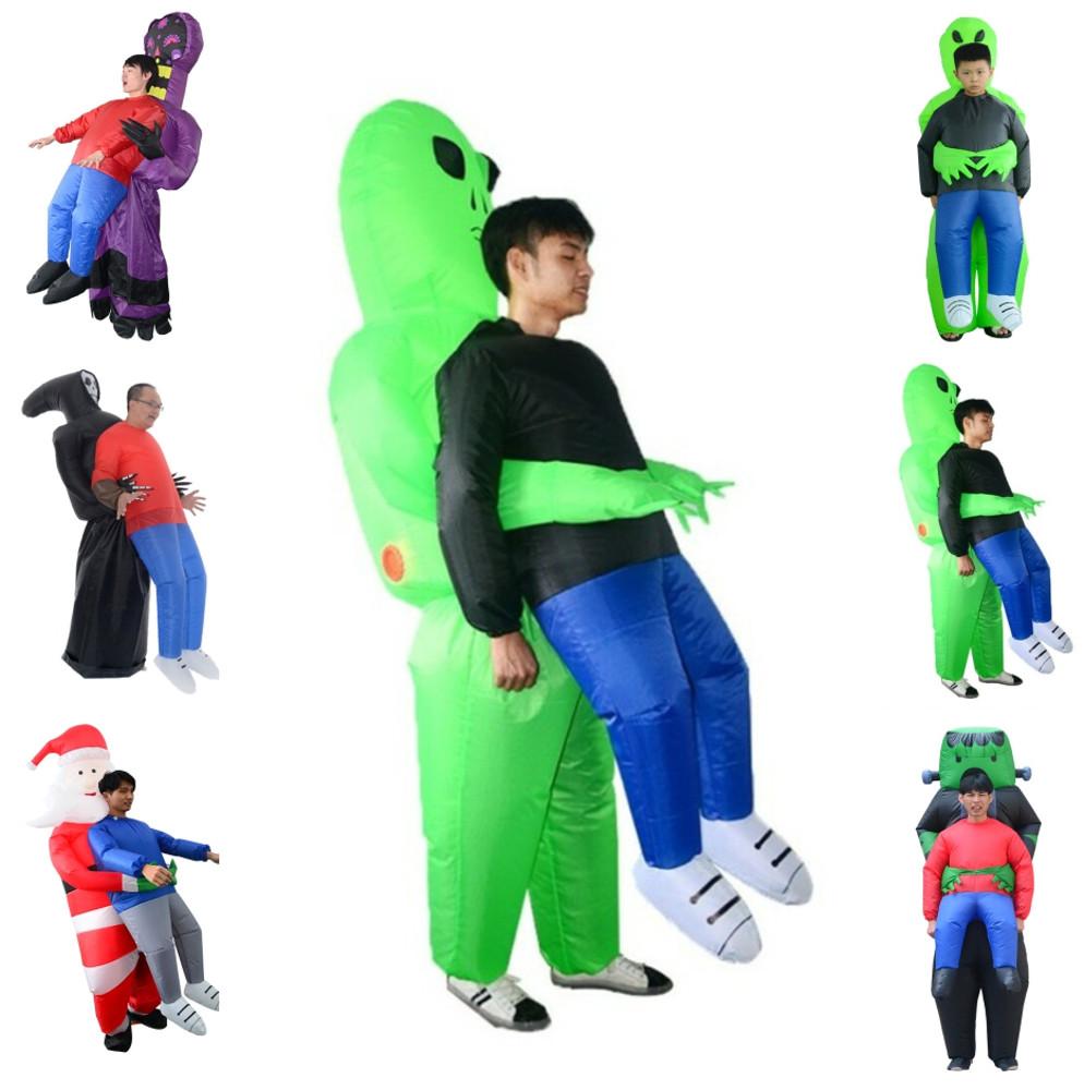 (건전지제공)외계인납치 풍선 공기 웃긴옷 에어슈트 산타 할로윈데이 생일 백허그 쓸데없는선물