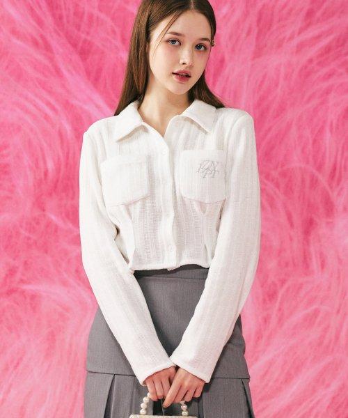 조이 벨벳 셔츠 [WHITE]