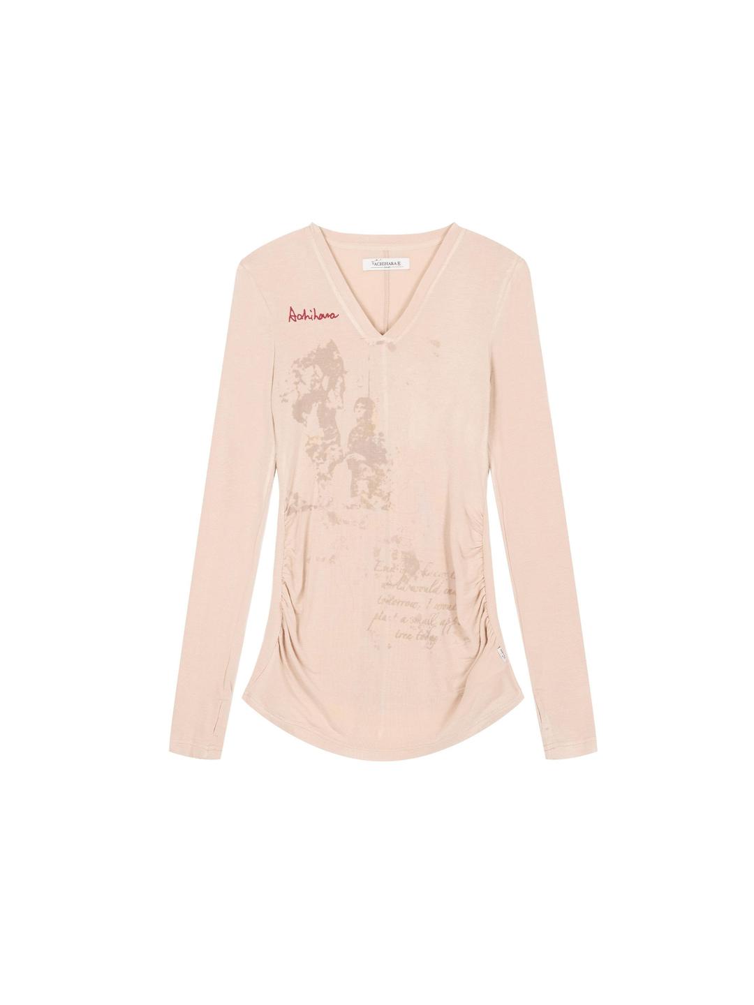Lightweight Floral Embroidered Long Sleeve Spring T-Shirt Top