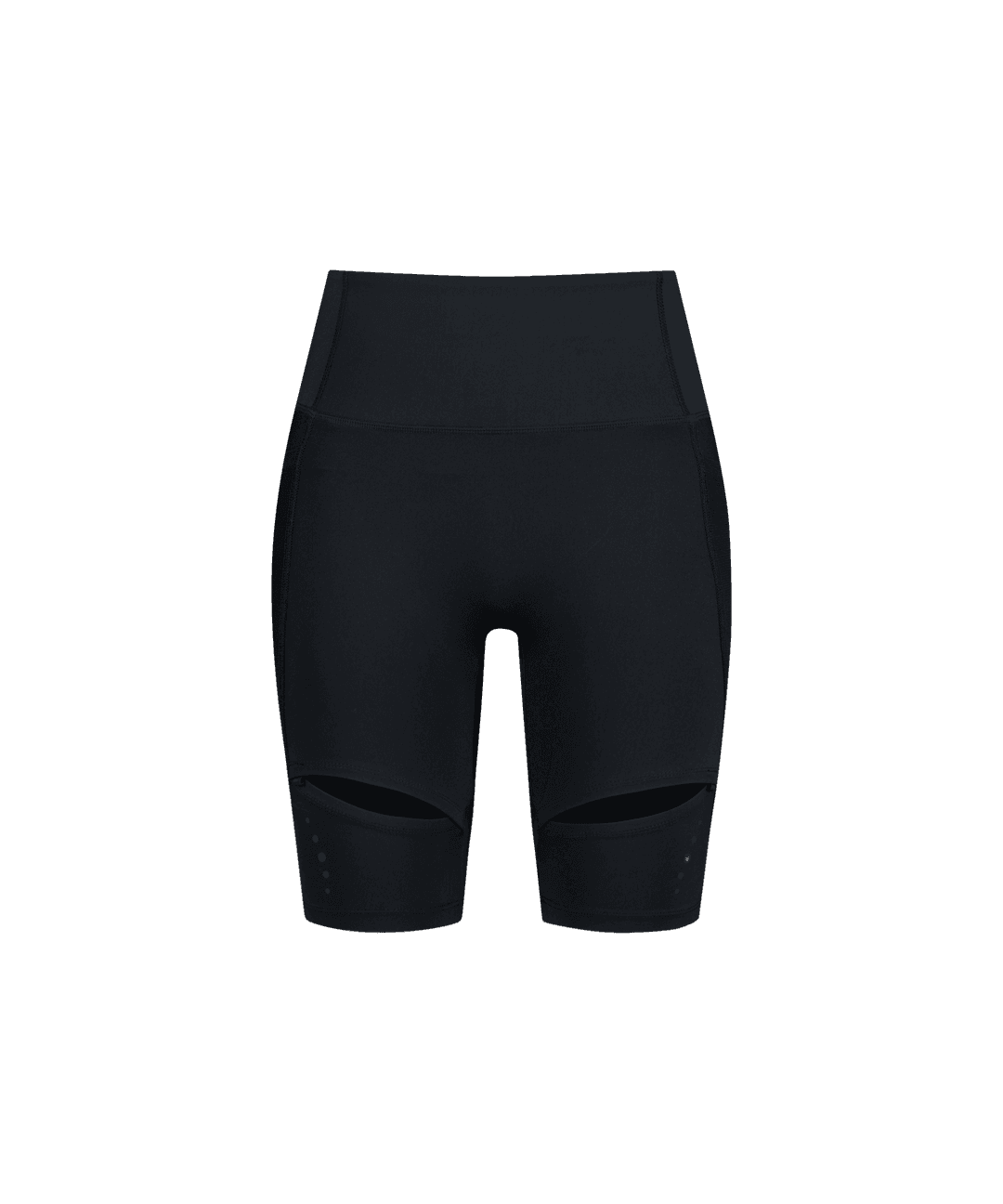 Thigh Slit Shorts Leggings / Black