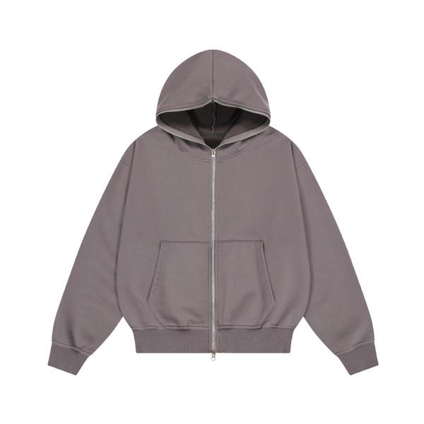 Girls Washing Hood Zip-Up - Charcoal