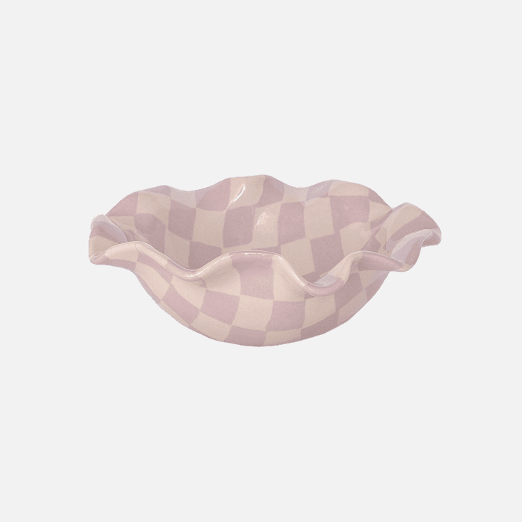 [폴리가든] Ruffle Bowl Check Lavender