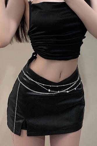 [당일배송] 크롭탑,원피스에 포인트 주기 좋은 체인벨트