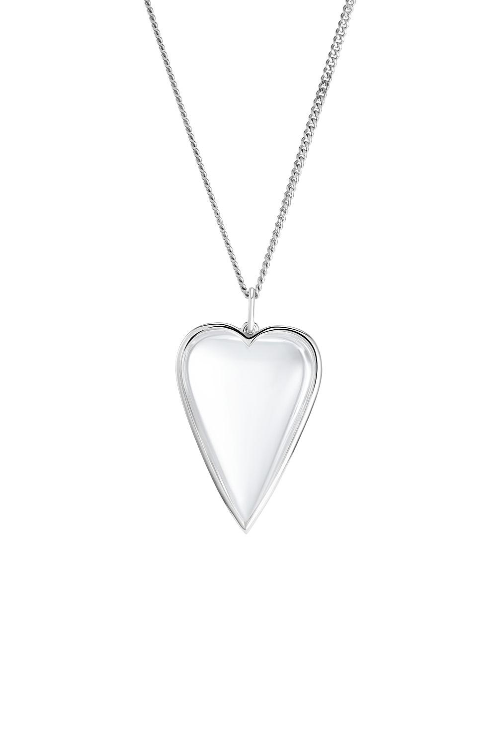 Rock Crystal Heart Pendant Necklace