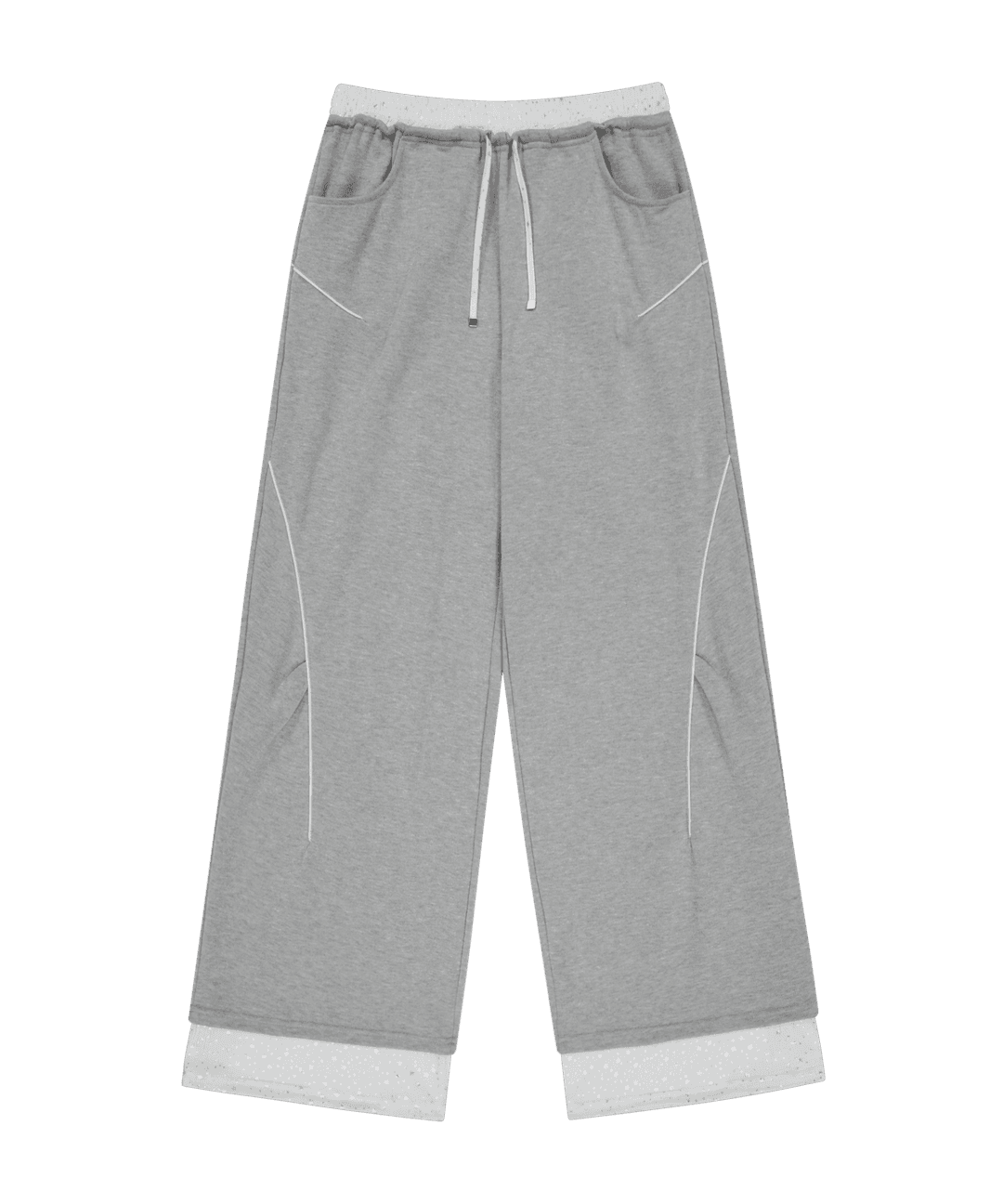 Double-Waisted Jersey Pants / Sliver Grey