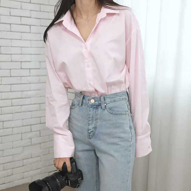[완전필수♥︎] 베이직 와이드 커프스 스프링 코튼 셔츠