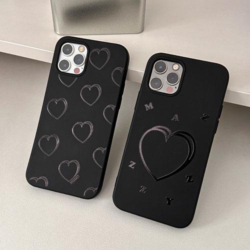 signature heart case (black)